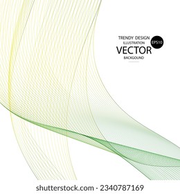 Abstract smooth color wave vector. Curve flow blue motion illustration. Smoke design. Vector lines.