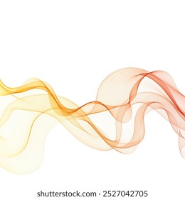 Vetor de onda de cor suave abstrato. Ilustração de movimento azul de fluxo de curva. Design de fumaça. Linhas de vetor
