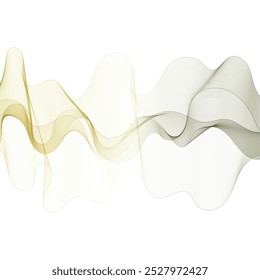 Abstract smooth color wave vector. Curve flow blue motion illustration. Smoke design. Vector lines.