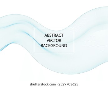 Abstractas Vector de onda de color liso. Ilustración de movimiento azul de flujo de curva. Diseño de Smoke. Líneas de Vector.