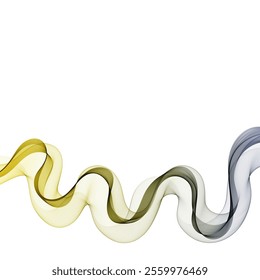 Abstract smooth color wave vector. Curve flow blue motion illustration. Smoke design. Vector lines. Eps 10