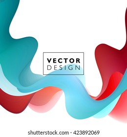 Abstract smooth color wave vector. Curve flow purple motion illustration