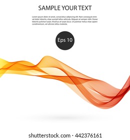 Abstract smooth color wave vector. Curve flow blue motion