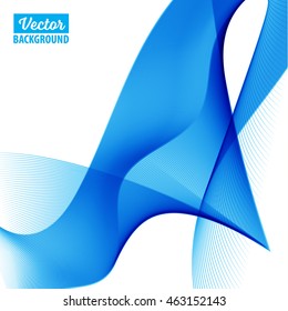 Abstract smooth color wave vector. Smoke wave design. Curve flow motion illustration.