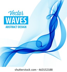 Abstract smooth color wave vector. Smoke wave design. Curve flow motion illustration.
