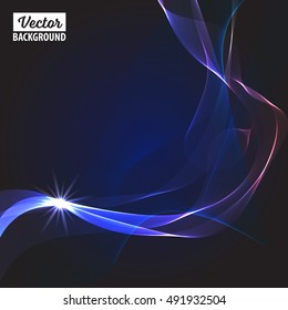 Abstract smooth color wave vector