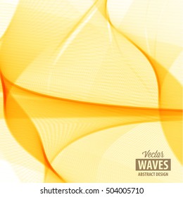 Abstract smooth color wave vector. Smoke wave design. Curve flow motion illustration.