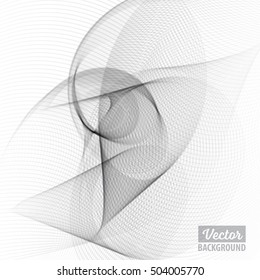 Abstract smooth color wave vector. Smoke wave design. Curve flow motion illustration.
