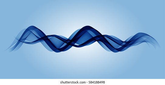Abstract smooth color wave vector. Smoke wave design.