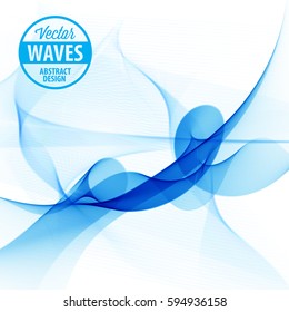 Abstract smooth color wave vector. Smoke wave design. Curve flow motion illustration.