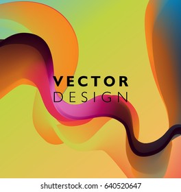 Abstract smooth color wave vector. Curve flow purple motion illustration. For poster, flyer design. Mixing color. Colored fluid
