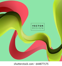 Abstract smooth color wave vector. Curve flow purple motion illustration. For poster, flyer design. Mixing color. Colored fluid