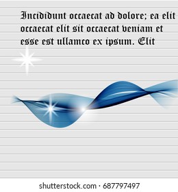 
Abstract smooth color wave vector. Gray background