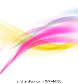 abstract smooth colorful wave background, vector illustration