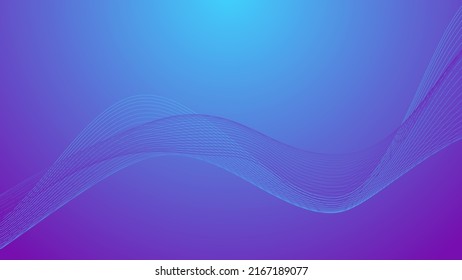 abstract smooth curve line on blue gradient lighting color background with blank space for website banner and poster or decorative presentation and modern graphic design