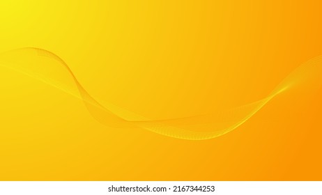 abstract smooth curve line on yellow gradient lighting color background with blank space for website banner and poster or decorative presentation and modern graphic design