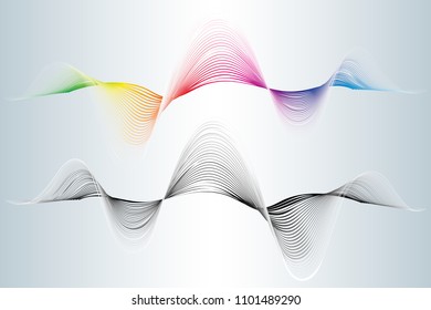 Abstract smooth curved line Design element 