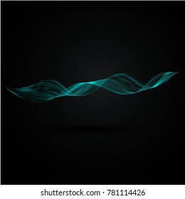 Abstract smooth curved line Design element Technological futuristic background with wavy line Stylization technology digital equalizer audio Smooth flowing wavy stripes made by blends Vector graphic