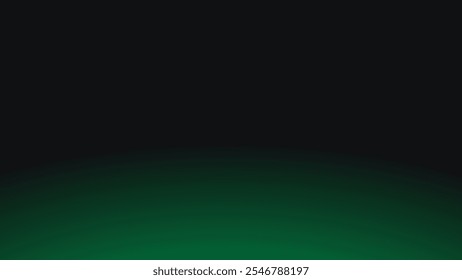 Abstract smooth dark green gradient background with space for your text and studio backdrop vector image