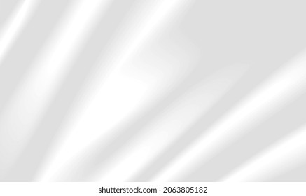 Abstract Smooth Elegant White Fabric Silk Texture Soft Background. Abstract White Silk Vector Background Luxury White Cloth Or Liquid Wave. Creases Of Satin Velvet, Silk, Elegant Cotton. Vector EPS10