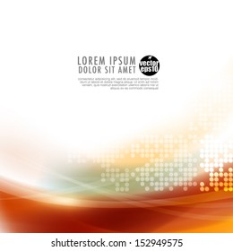 Abstract smooth flow and dot pattern background for technology, Vector illustration 