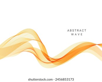 Abstractas fondo de línea de onda de flujo suave aislado en Vector blanco