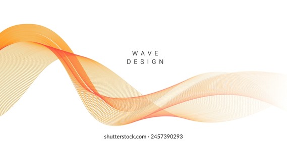 Abstractas fondo de línea de onda de flujo suave aislado en Vector blanco