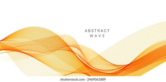 Abstractas fondo de línea de onda de flujo suave aislado en Vector blanco