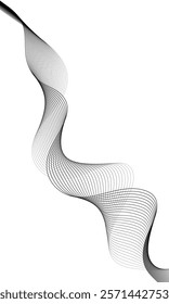 Abstract smooth flowing wavy line background for technology future concept vector illustration