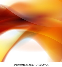 Abstract smooth fresh orange flow background, Vector illustration 