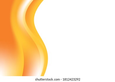 Resumen de suavidad Fresca Naranja Wavy Planta de diseño de fondo vector, fondo de degradado de malla naranja borrosa con espacio de copia para texto