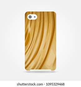 Abstract smooth golden cover phone case design