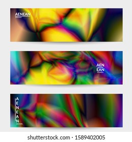 Abstract smooth gradient colors shiny flare moving effect. Northern lights vector background. Glowing hologram texture futuristic outer space energy flow creates psychedelic pattern.