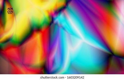 Abstract smooth gradient colors shiny flare moving effect. Northern lights vector background. Glowing hologram texture futuristic outer space energy flow creates psychedelic pattern.