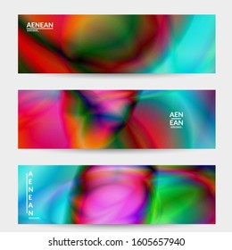 Abstract smooth gradient colors shiny flare moving effect. Northern lights vector background. Glowing hologram texture futuristic outer space energy flow creates psychedelic pattern.