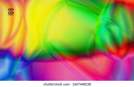 Abstract smooth gradient colors shiny flare moving effect. Northern lights vector background. Glowing hologram texture futuristic outer space energy flow creates psychedelic pattern.