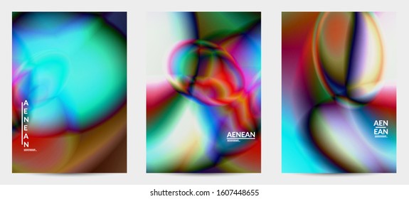 Abstract smooth gradient colors shiny flare moving effect. Northern lights vector background. Glowing hologram texture futuristic outer space energy flow creates psychedelic pattern.
