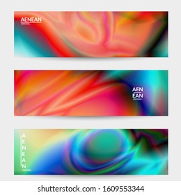 Abstract smooth gradient colors shiny flare moving effect. Northern lights vector background. Glowing hologram texture futuristic outer space energy flow creates psychedelic pattern.