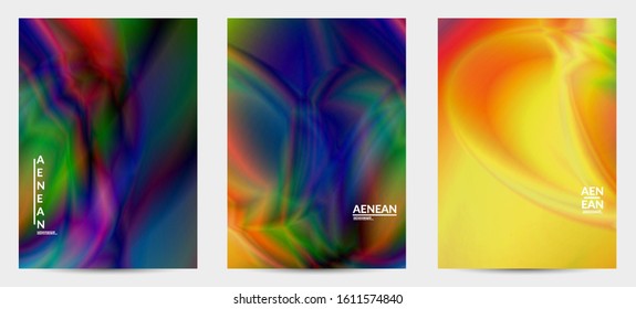 Abstract smooth gradient colors shiny flare moving effect. Northern lights vector background. Glowing hologram texture futuristic outer space energy flow creates psychedelic pattern.