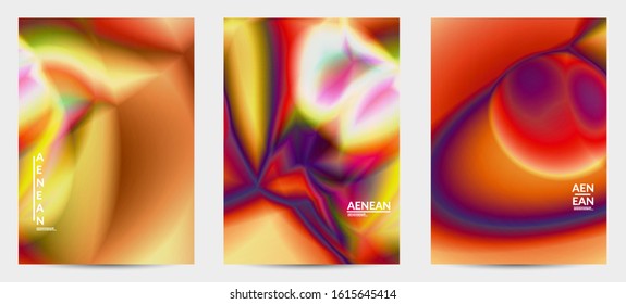 Abstract smooth gradient colors shiny flare moving effect. Northern lights vector background. Glowing hologram texture futuristic outer space energy flow creates psychedelic pattern.