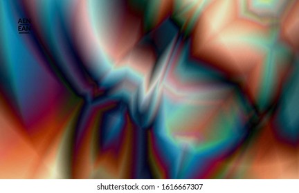 Abstract smooth gradient colors shiny flare moving effect. Northern lights vector background. Glowing hologram texture futuristic outer space energy flow creates psychedelic pattern.