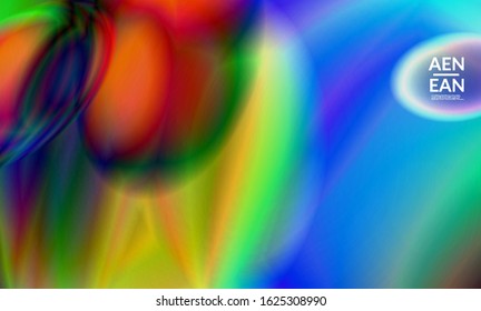 Abstract smooth gradient colors shiny flare moving effect. Northern lights vector background. Glowing hologram texture futuristic outer space energy flow creates psychedelic pattern.
