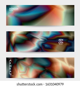 Abstract smooth gradient colors shiny flare moving effect. Northern lights vector background. Glowing hologram texture futuristic outer space energy flow creates psychedelic pattern.