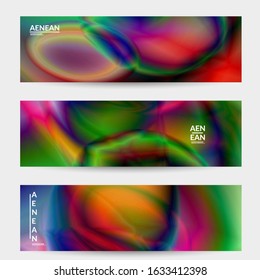 Abstract smooth gradient colors shiny flare moving effect. Northern lights vector background. Glowing hologram texture futuristic outer space energy flow creates psychedelic pattern.