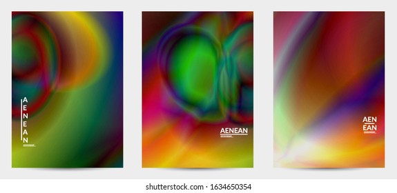 Abstract smooth gradient colors shiny flare moving effect. Northern lights vector background. Glowing hologram texture futuristic outer space energy flow creates psychedelic pattern.