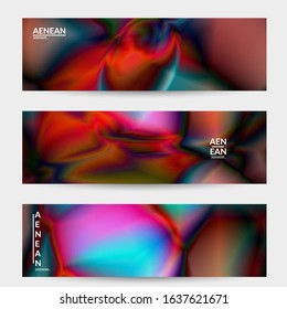 Abstract smooth gradient colors shiny flare moving effect. Northern lights vector background. Glowing hologram texture futuristic outer space energy flow creates psychedelic pattern.
