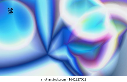 Abstract smooth gradient colors shiny flare moving effect. Northern lights vector background. Glowing hologram texture futuristic outer space energy flow creates psychedelic pattern.