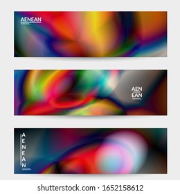 Abstract smooth gradient colors shiny flare moving effect. Northern lights vector background. Glowing hologram texture futuristic outer space energy flow creates psychedelic pattern.