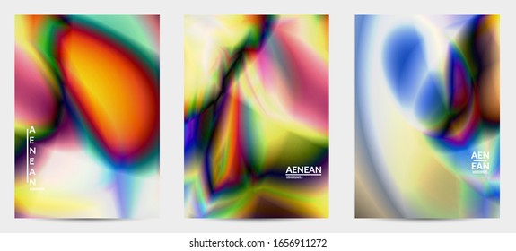 Color de gradiente liso abstracto efecto de movimiento brillante. Fondo vectorial de las luces del norte. La textura holográfica futurista del espacio exterior genera un patrón psicodélico.