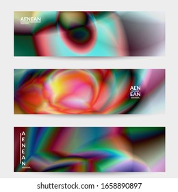 Abstract smooth gradient colors shiny flare moving effect. Northern lights vector background. Glowing hologram texture futuristic outer space energy flow creates psychedelic pattern.